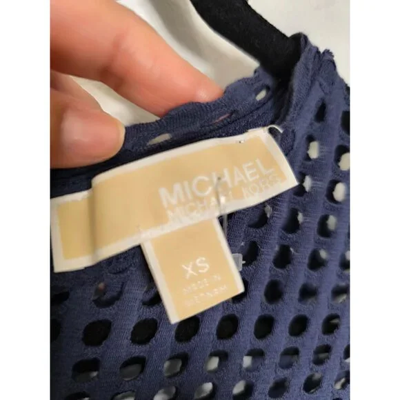 Michael Kors Sheat Women Dress SIze XS Navy Blue - Picture 3 of 12